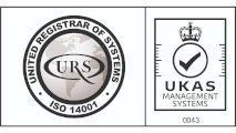 UKAS Management Systems / United Registrar of Systems ISO 14001 logo