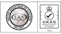 UKAS Management Systems / United Registrar of Systems ISO 9001 logo